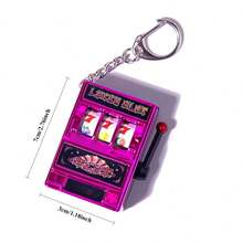 1pc Lucky Jackpot Mini Fruit Slot Machine Fun Birthday Keychain Gift Coin Operated Games Machine For Adults, Bag Pendant, Creative Gifts, Perfect Birthday Party Favors, Pinata Fillers, Christmas Gifts And Holiday Gifts (Random Colors) - Multicolor - View 5