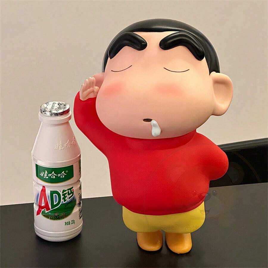 1PC小新AD小新手办卡通可爱创意时尚公仔模型玩偶桌面摆件生日礼物 - 彩色 - 查看 1