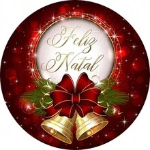 Round Party Panel Easy Fit With 50cm Elastic Christmas Santa Claus + MDF Support - P50-NAT003 - Xem 2