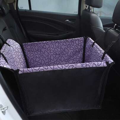 1 pieza Cubierta de asiento de coche para mascotas, Protector de asiento trasero impermeable de tela Oxford duradera, Apto para asiento individual trasero, Adecuado para perros y gatos de tamaño mediano y pequeño (menos de 20 kg)