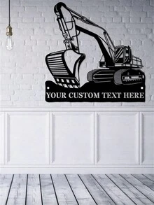 Une signalisation métallique personnalisée en fer forgé pour la machinerie lourde, un cadeau de décoration murale personnalisé pour un travailleur de la construction, un anniversaire spécial, un amateur de machinerie, une décoration d'usine ou de garage, à offrir pour un anniversaire, la fête des pères, à son petit ami ou son père, pour répondre à l'amour des hommes pour la machinerie lourde