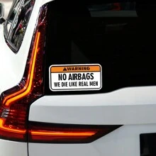 无安全气囊汽车创意贴纸汽车乙烯基薄膜趣味贴花适用于汽车保险杠窗户摩托车笔记本电脑墙壁油箱盖汽车装饰配件 - 20x10cm/7.87x3.93inch - 查看 1