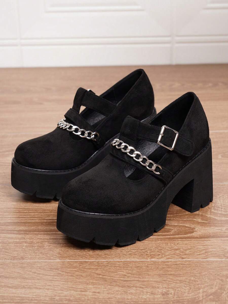 Giày lười đế xuồng đế xuồng màu đen chống trượt thời trang thu đông cho nữ - màu đen - Xem 1