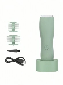 Recortadora corporal definitiva - Afeitadora eléctrica para vellos en zonas íntimas para hombres y mujeres, recortadora de vello púbico, recortadora de bikini, recortadora de zona inguinal y corporal con diseño fácil de limpiar, inalámbrica, impermeable y portátil, un regalo perfecto para las vacaciones