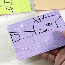 1 bộ Bộ thẻ vẽ họa tiết đối xứng dạng lưới hoạt hình dễ thương - 20 họa tiết đối xứng, Thẻ vẽ họa tiết đối xứng dạng lưới có thể tái sử dụng, Rèn luyện khả năng tập trung để cải thiện kỹ năng vẽ và kiểm soát cọ vẽ - Nhiều màu - Xem 5