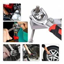 MEFENY Llave de tubo universal 52 en 1, mango antideslizante de 8-19 mm y diseño de hueso giratorio, juego de llaves de tubo multifuncionales mejoradas, herramienta de llave de doble extremo ajustable universal con imán, herramienta de llave multifuncional, cabezal giratorio de 360 ​​grados, llave universal con cabezal magnético, tornillos adsorbibles, llave métrica, llave imperial, herramientas de acero inoxidable para el hogar o el automóvil, herramientas de reparación, artículos para el hogar, accesorios de garaje, herramientas de llave para el hogar, bicicletas, reparación de automóviles - Rojo - Ver 8