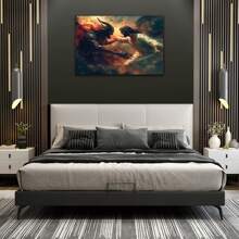 Jesus Canvas Wall Decor, Christian Cross Jesus Christian Religious Wall Art, Christian Jesus Wall Decor, Christian Pictures Wall Decor, Framed Religious Painting Bedroom Home Artwork Decor, Pine Frame 1.5 Inch Thick - XL-32x48 英寸 - 查看 2