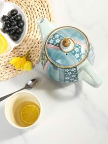 1pc Vintage Ceramic Teapot, Suitable For Home, Club And Gathering Use