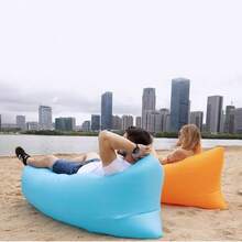 1 件充气躺椅、空气椅、沙发床、睡袋沙发适用于海滩、露营、花园、户外漫步或充气躺椅 - 藍色 - 查看 7