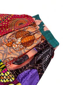 非洲混合安卡拉印花度假长裙随机印花 - 黑色 - 查看 4