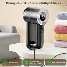 coldSky Electric Fabric Shaver & Lint Remover, Rechargeable Portable 3-Speed LED Digital Display Sweater Defuzzer For Clothes, Sofa, Bedding - Removes Lint, Hairball, Fuzz