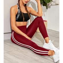 1 Piece Women's Fuzzy Furry Winter Warm Soft Fur-Lined Striped Comfy Leggings, Cozy, Stretchy, Cold Weather, Casual, Lightweight, Autumn, Fall, Everyday Wear, Comfortable, Stylish, Outdoor, Thermal, Insulated, Durable - 棕色 - 查看 8