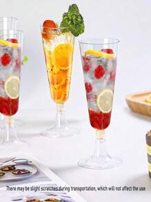 25/50pcs Champagne Flutes Plastic Champagne Flutes Reusable, Microwaveable, Drinks Cups Glitter Champagne Flutes Reusable Stemmed Party Wine Cups Cocktails,For Garden Wedding Birthday Party