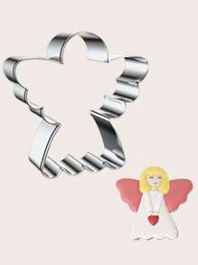 1pc Stainless Steel Pigeon/Angel Shaped Cookie Cutter, DIY Baking Cake Mold