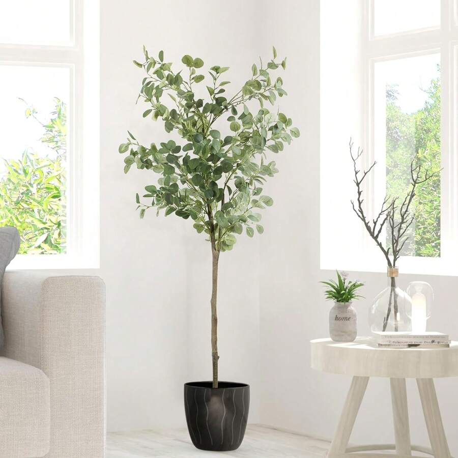 1pc 60190cm Large Artificial Plant Tree Eucalyptus Trees Branches
