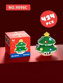 1 Bộ khối xây dựng đồ chơi Giáng sinh ABS, khối xây dựng ông già Noel, đồ chơi xếp chồng, bộ quà tặng ngày lễ, quà tặng Giáng sinh, khối xây dựng trang trí Giáng sinh, cây thông Noel (bao bì ngẫu nhiên, và họa tiết và màu sắc của một số phụ kiện ngẫu nhiên), đồ chơi cho bé trai, quà tặng Giáng sinh - Nhiều màu - Xem 4
