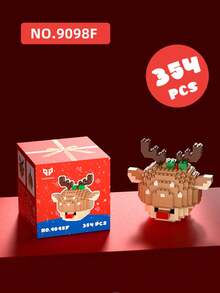 1 Bộ khối xây dựng đồ chơi Giáng sinh ABS, khối xây dựng ông già Noel, đồ chơi xếp chồng, bộ quà tặng ngày lễ, quà tặng Giáng sinh, khối xây dựng trang trí Giáng sinh, cây thông Noel (bao bì ngẫu nhiên, và họa tiết và màu sắc của một số phụ kiện ngẫu nhiên), đồ chơi cho bé trai, quà tặng Giáng sinh - Nhiều màu - Xem 7