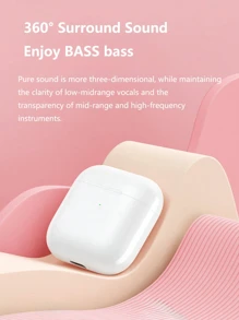Mini Wireless Earbuds True Wireless Headphones Lighter Pro 4- White