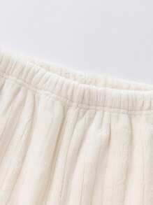 Balabala Children's Sleepwear Set, Boys' And Girls' Loungewear, Big Kids' And Toddlers' Warm Flannel Chinese-Style - White - View 9