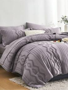 7 Piece Bed In A Bag Bed Comforter Set Queen, Boho Tastefully Tufted Comforter And Sheet, Pillowcase Set, Soft Microfiber, Comfortable And Warm Bedding Set, Bedroom Decor For All Seasons, Ideal Gift