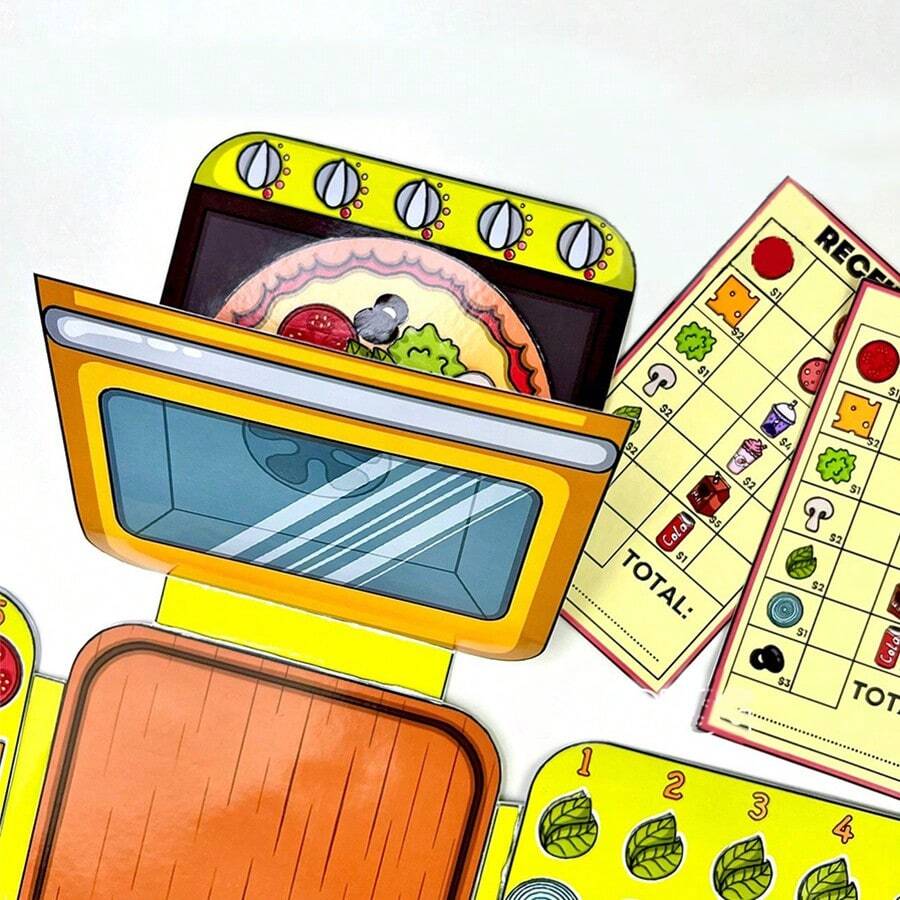 NoCut Pizza Quiet Book DIY Handmade Snack SemiFinished Products Early