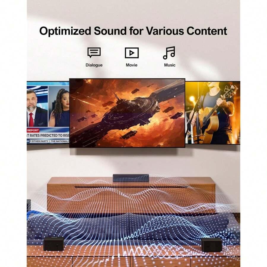 5.1 Virtual Surround Sound Bar, Peak Power 320W, Surround Sound System