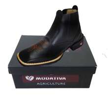Women's Texan Boot, Mid-Calf, Square Toe Country Boot - 黑色 - 查看 6