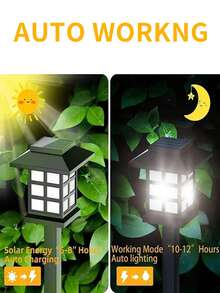 2/4/12 Pcs Solar Landscape Lights, Yard Night Lights, Outdoor Path Lights, Small House Lawn Lights, LED Landscape Lighting Garden Lamps, Solar Powered, Automatic On/Off, For Landscape Walkway, Driveway, Yard & Lawn Decor, Christmas, Halloween, Valentine's Day Gifts, Holiday Family Gathering, Lighting Essentials