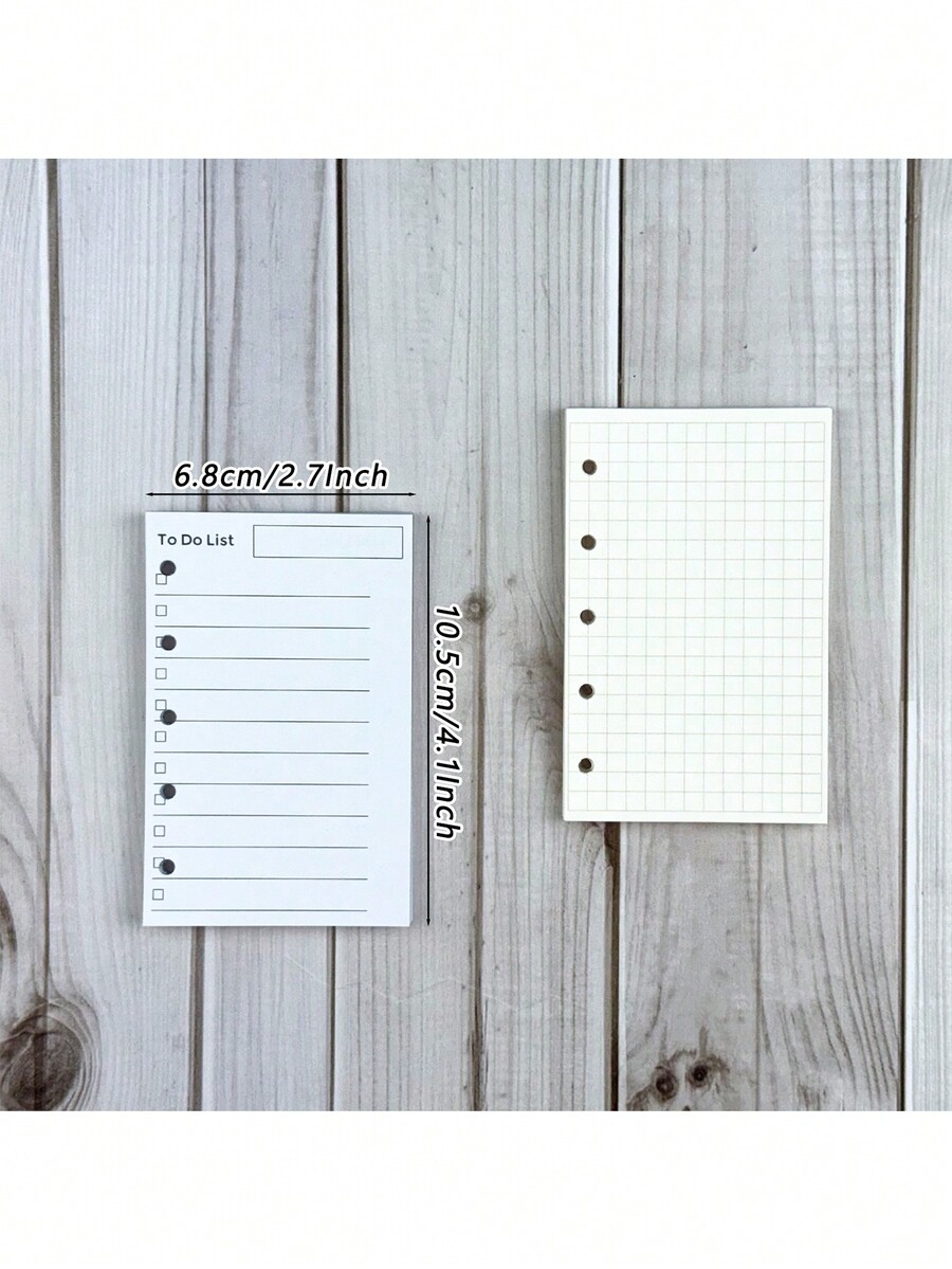 8 Styles A7 LooseLeaf Notebook Refills With 50 Pages, 5 Hole Binding