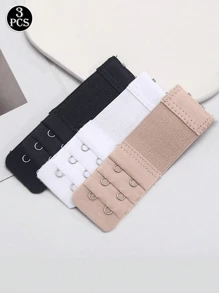 3 pièces Prolongateur de soutien-gorge élastique avec crochets, sangle de rallonge de soutien-gorge, fermoirs de lingerie pour femmes. Entretien corporel pour les voyages, le sport et l'extérieur.