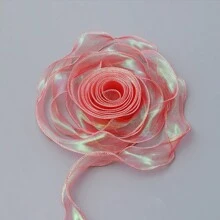 4 厘米鱼尾设计的欧根纱丝带，非常适合工艺品、插花、婚礼装饰、汽车装饰、派对礼品、情人节礼物、礼品包装、蝴蝶结制作、花环等、圣诞节 - 4cm - 查看 17