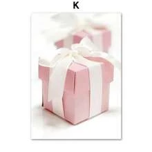 1pc Hồng Giáng sinh mùa đông tuyết Santa Chalet nghệ thuật tường Canvas vẽ tranh Bắc Âu áp phích và bản in hình ảnh tường cho phòng ngủ trang trí nhà không có khung - Nhiều màu - Xem 20