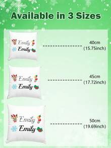 1pc Custom Name Christmas Pillow Or Only Pillow Case, Custom Pillow Or Pillow Case, Personalized Pillow With Name, Name Pillow, Christmas Home Decor, Christmas Gift, Christmas Style Pillow, Lumbar Throw Pillow, Lovely Gift, Bedroom Decor, Housewarming Gift, 40cm/45cm/50cm Sizes Available, Gifts For Christmas Holiday, Birthday, Anniversaries, Perfect Gift For Family, Couple, Grandparents, Friends, Colleagues, Gift For Him, Gift For Her