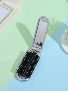 1 件便携式折叠梳子带气垫和镜子，折叠发刷带镜子，旅行发刷，便携式礼物轻巧小发刷，旅行口袋发梳，钱包和健身房化妆品收纳袋化妆收纳包迷你袋旅行小化妆盒配件化妆架刷包化妆容器化妆包旅行必需品女士配件旅行用品、发刷、梳子、美发工具、理发沙龙美发产品和配件美容旅行必需品、返校、旅行度假必需品、女士发饰、刷子、发刷、边刷、刷头发、发梳、梳头发、顺发刷、球刷、迷你发刷、发刷套装、木梳、发刷、刷子、梳子、光滑后刷、发刷、边刷、刷头发、发梳、发刷套装、梳头发、迷你发刷、顺发刷、发刷、头发、配件、美发产品、美发工具、美发用品护发、卷发刷、理发器、理发配件、美发设备