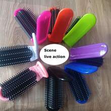 1 chiếc lược gương gấp nắp lật mini cầm tay, lược gương gấp nhỏ gọn để trang điểm - Nhiều màu - Xem 10