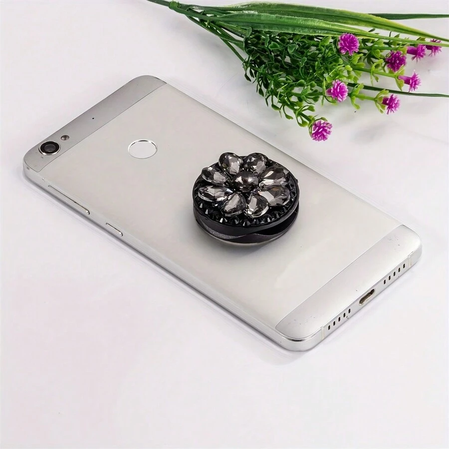 1 Giá đỡ điện thoại di động đính đá Rhinestone đa chức năng - Giá đỡ gập 360 độ sang trọng và thời trang - Nhiều màu - Xem 1