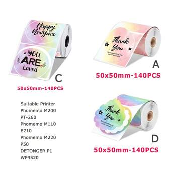 40-50mm Laser Thermal Label Printer Sticker Self-Adhesive Thermal Paper Compatible With M110 M220 M200 E210 P50 DETONG P1 WP9520
