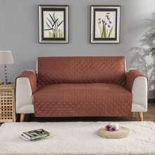 1/2/3 Seater Sofa Slipcover Quilted Sofa Couch Cover Furniture Protector Mat Non Slip For Dog Pet Kid - Coffee Brown - View 2