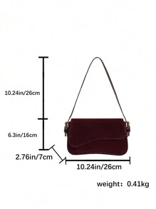 1 pieza Mochila/Bolso de hombro/Bandolera mate de unicolor para mujer