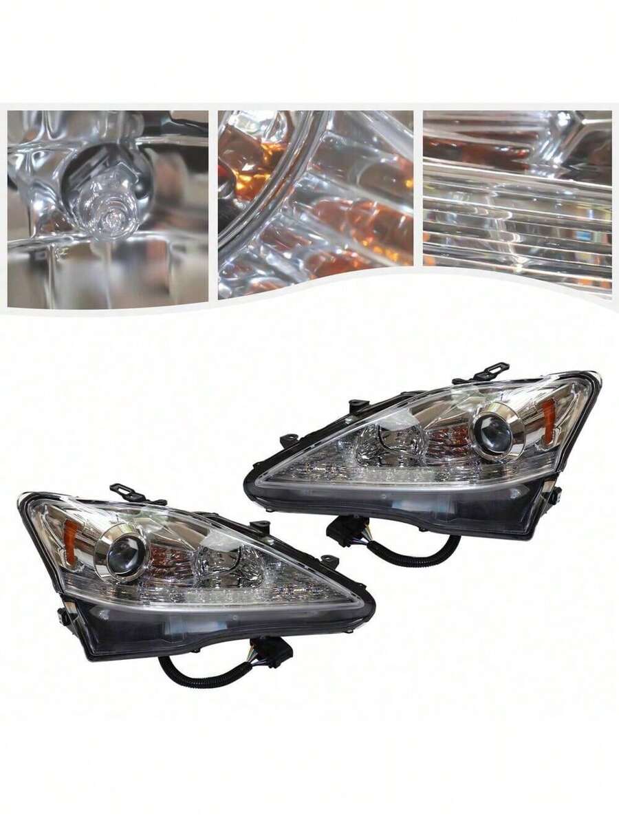ZhdnBhnos Headlights For 20062013 Lexus IS250 IS350 Left+Right LED DRL