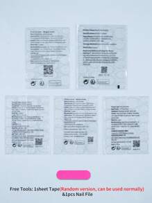 瞬間提升您的造型，24入組超大號棺材形粉色漸層美甲，完美貼合設計亞克力假指甲，含1片果凍膠和1片指甲文件，適用於女性和女孩，日常生活和派對使用的壓克力假指甲補給品 - 粉色 - 查看 6