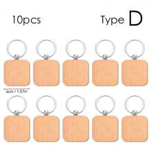 木质钥匙扣坯件，10 件空白木质钥匙扣，用于个性化 DIY 工艺品，圆形木质钥匙扣坯件，用于 DIY 钥匙扣，圣诞吊坠，壁挂，包袋装饰，宠物标签，休闲汽车配件，包袋饰物，学校字母背包，可爱哥特 Y2k 万圣节配件，教师节礼物创意，包袋配件，带身份证夹的挂绳，汽车配件，包袋饰物 - 杏色 - 查看 11