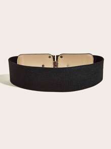 3pcs/Pack Women's Fashion Elegant Metal Buckle PU Elastic Waist Belt Sets - Multicolor - View 4