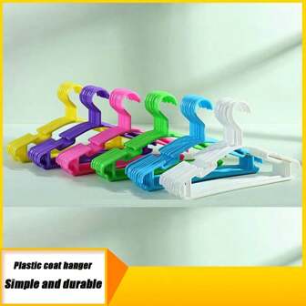 5 件/10 件/20 件简易塑料儿童衣架，可爱婴儿衣架，适用于婴儿房存储和整理，在浴室里挂衣服，爱情人节
