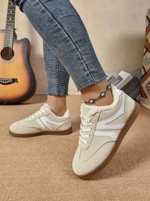 New Thermal Lined Fashion Casual Sports Shoes, Retro Warm Unisex Sneakers, Autumn/Winter