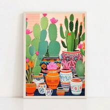 1 tấm áp phích xương rồng Mexico theo phong cách Matisse tranh in nghệ thuật Mexico truyền thống tranh vải nghệ thuật treo tường hình ảnh trang trí phòng xương rồng không có khung - Nhiều màu - Xem 96