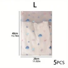 5 opakowań wielorybów nadruk torby podróżne do przechowywania, przezroczyste torby do sortowania ubrań z PVC, wodoodporne torby do pakowania ubrań z zamkiem błyskawicznym, niezbędne akcesoria podróżne, organizer bagażu na akcesoria podróżne, organizery do pakowania bagażu