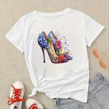 1 / 2 / 3 高跟鞋热转印贴纸、服装补丁、DIY 服装配件