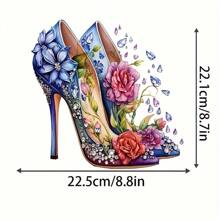 1 / 2 / 3 高跟鞋热转印贴纸、服装补丁、DIY 服装配件