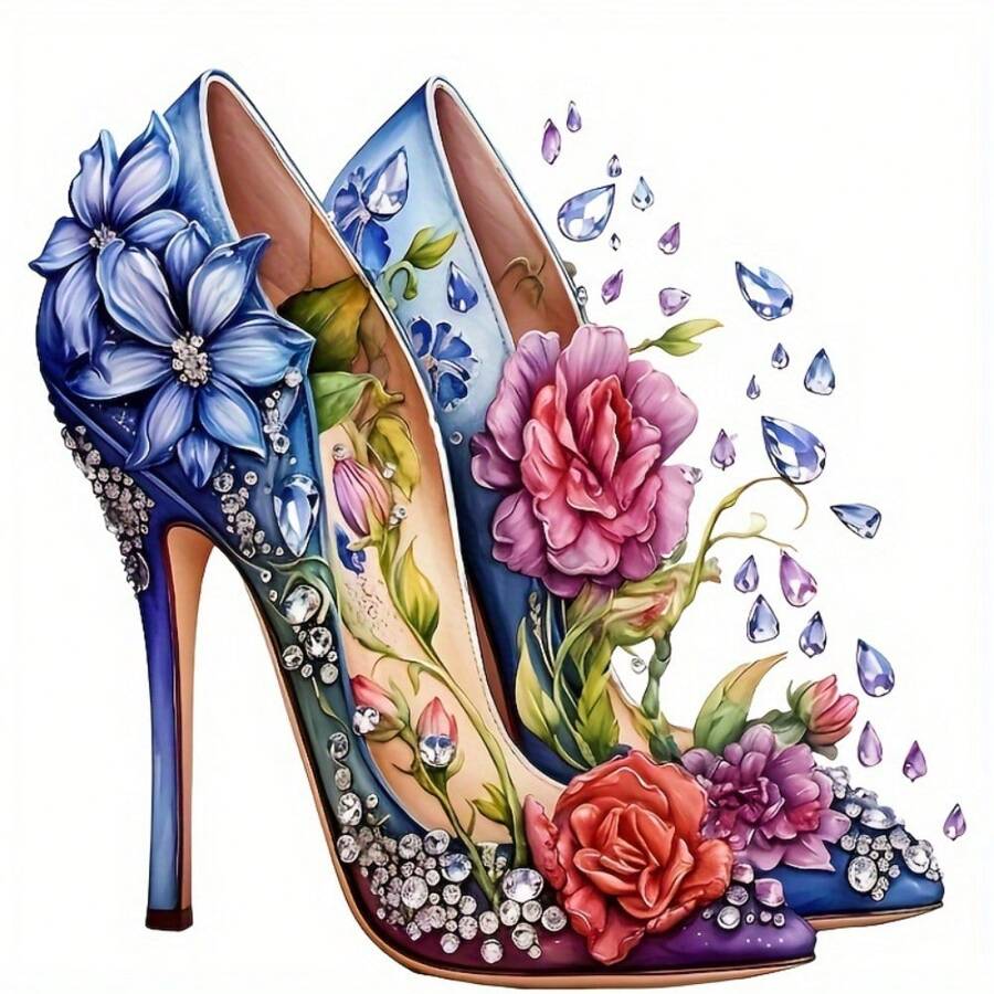 1 / 2 / 3 高跟鞋热转印贴纸、服装补丁、DIY 服装配件